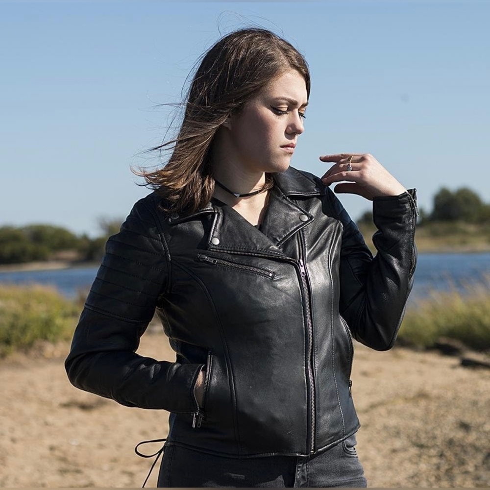 NWT Whet Blu The Princess Side-Laced Leather Jacket Size XXL - Picture 3 of 9